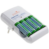 Jupio kompakt laddare inkl. 4 x Direct Power AA-batterier 